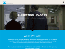 Tablet Screenshot of marketingleaders.com